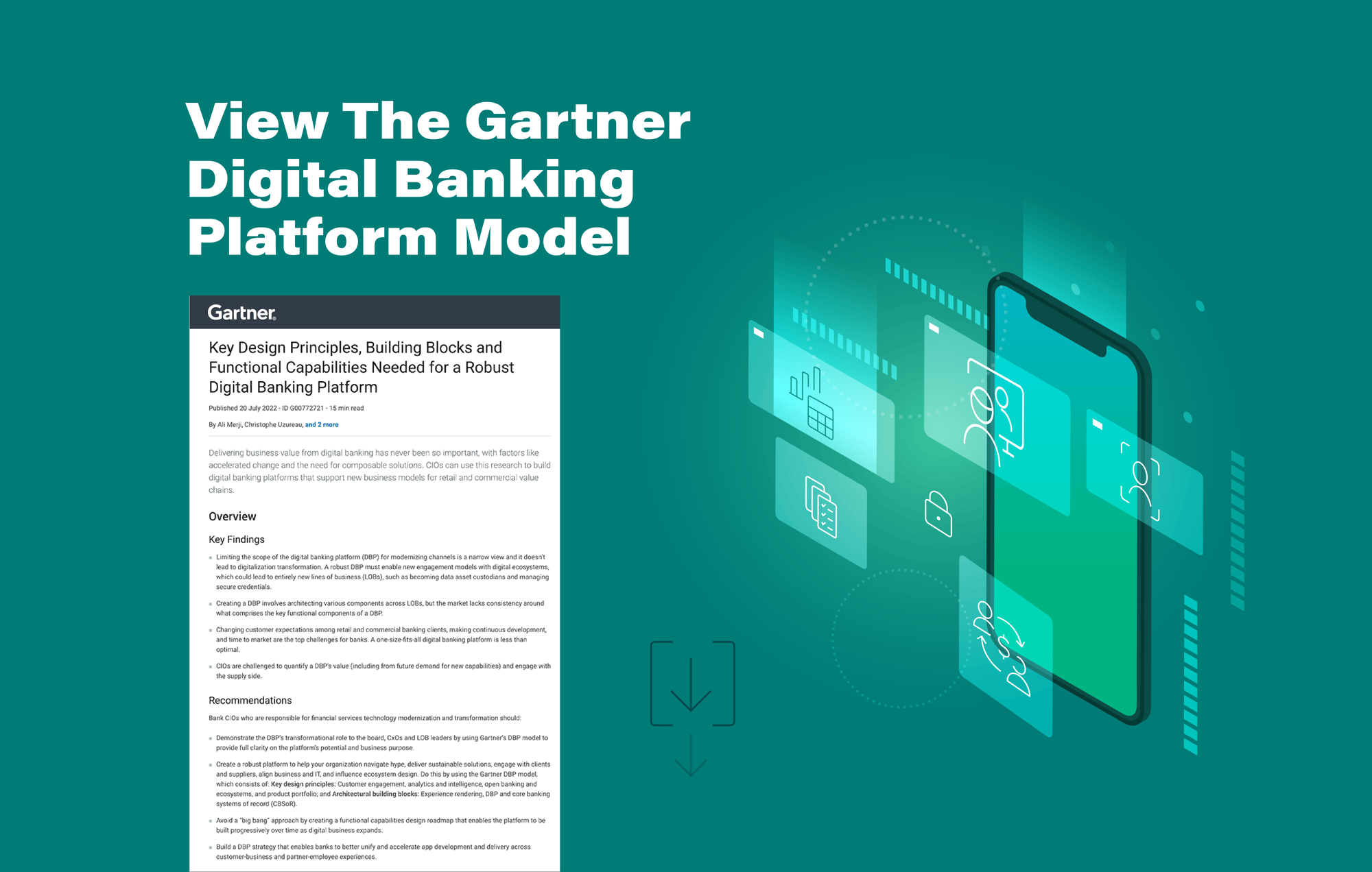 View the Gartner Digital Banking Model View the Gartner Digital Banking Model
